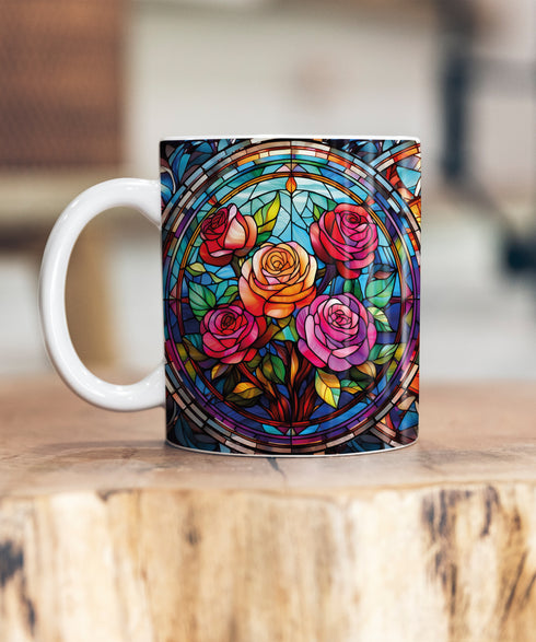 Roses Suncatcher Artwork Ceramic Mug